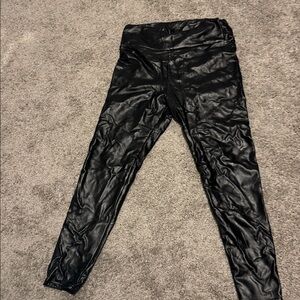 Black Faux Leather Leggings